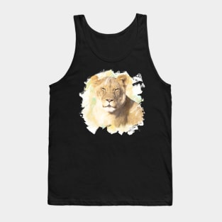 Lion Animal Wildlife Jungle Nature Freedom Watercolor Tank Top